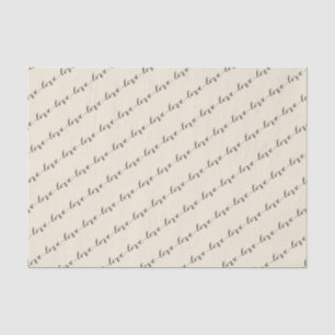 Love Classic Script Chic Calligraphy Tissue Paper