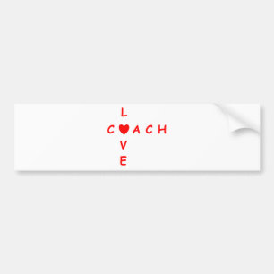 love coach bumper sticker