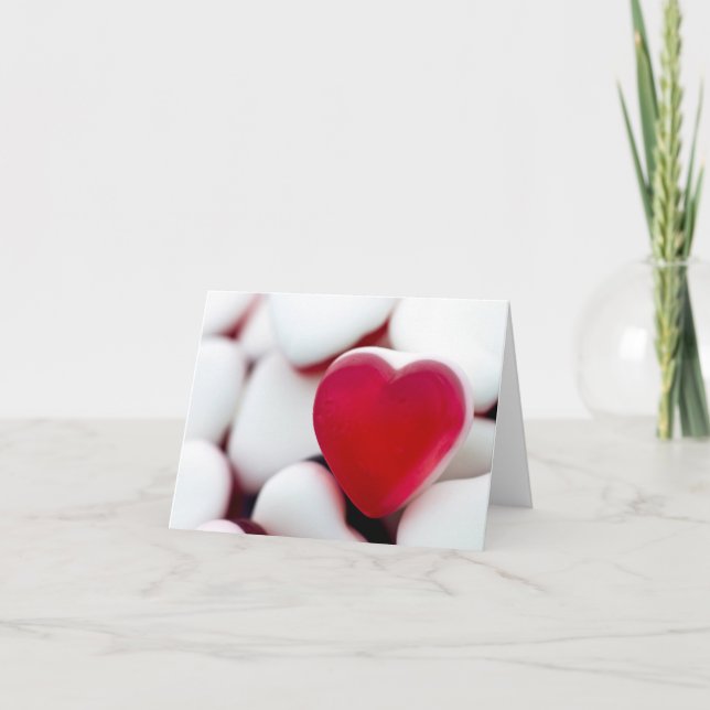 Love coeur doux Carte de voeux (Devant)