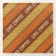 Love Coffee Autumnal Earthy Brown Orange & Yellow
