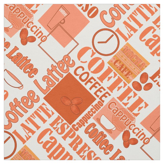 Love coffee fabric (Swatch)