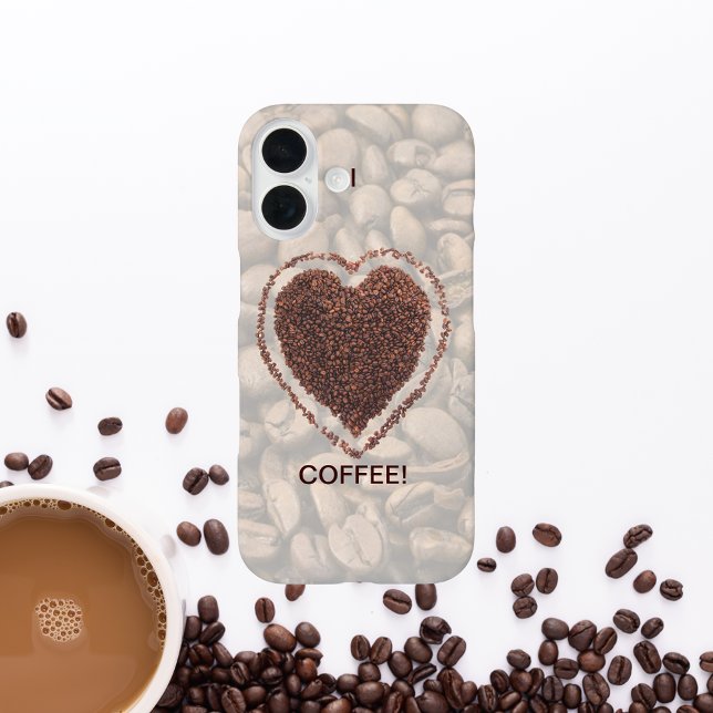 Love Coffee Heart Coffee Beans iPhone 16 Case-Mate iPhone Case (Love Coffee Heart Coffee Beans iPhone 16 Case-Mate iPhone Case)
