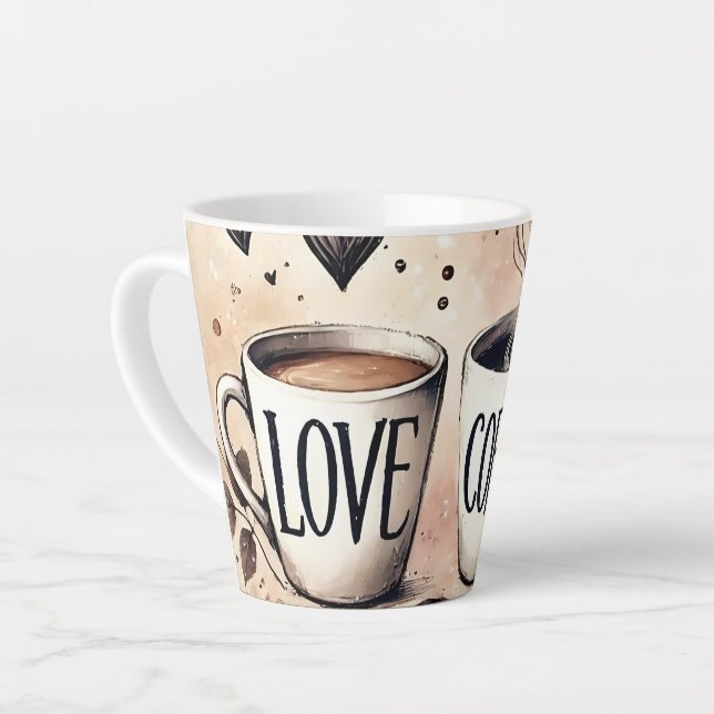 love coffee latte mug (Left Angle)