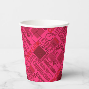 Love coffee pouf paper cups