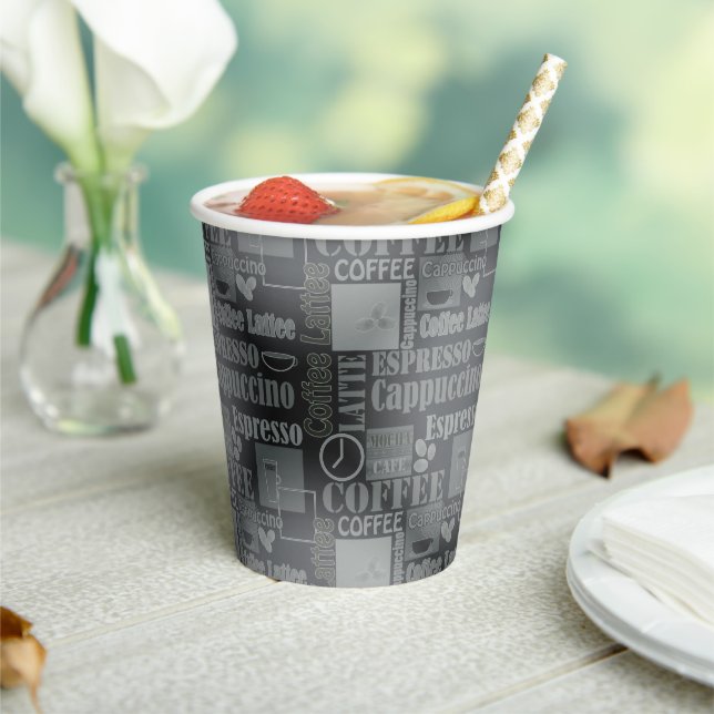 Love coffee pouf paper cups (Insitu)
