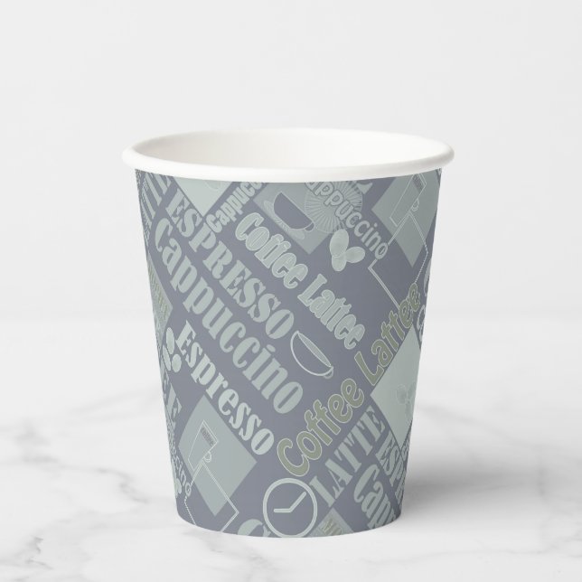 Love coffee pouf paper cups (Front)