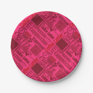 Love coffee pouf paper plate