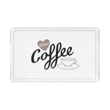 Love Coffee Script & Cup Black & Taupe