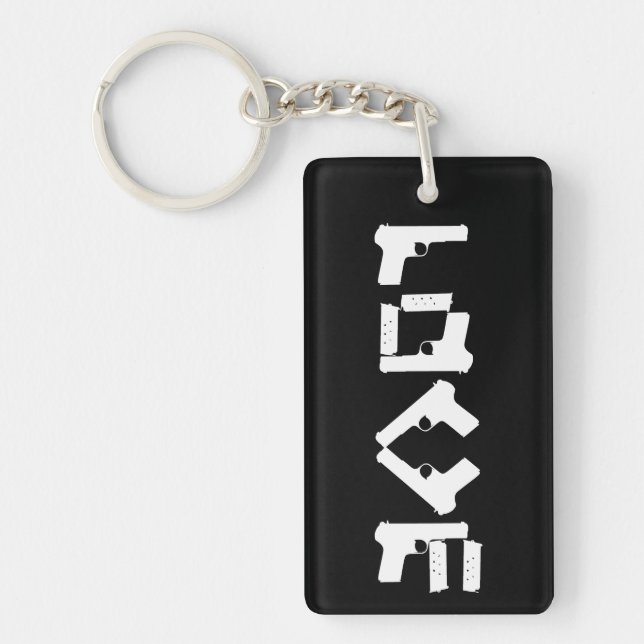 LOVE Collection Blanc 2 côtés Monogramme Porte - c (Devant)