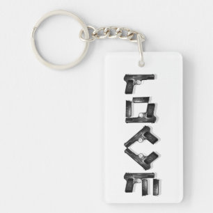 LOVE Collection BW with shade 2 sided Keychain