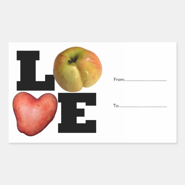 LOVE Collection heart Potato Customizable Sticker (Front)