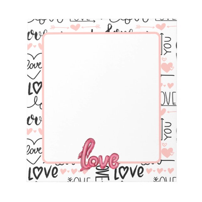 Love collection with love balloon a3 notepad (Front)