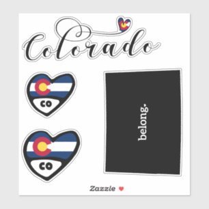 Love Colorado 3 Designs Die Cut Stickers