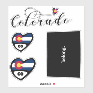Love Colorado 3 Different Designs Die Cut Stickers