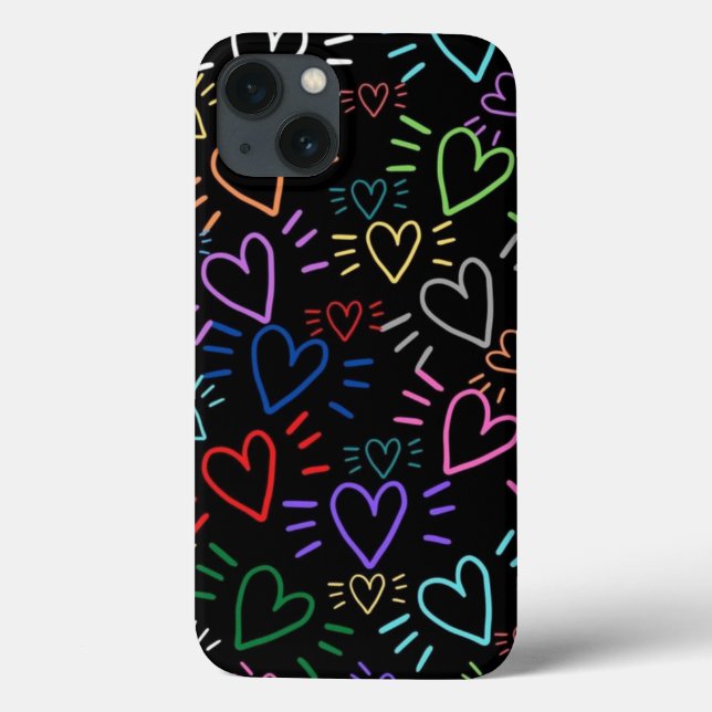 Love Colored Hearts Case-Mate iPhone Case (Back)