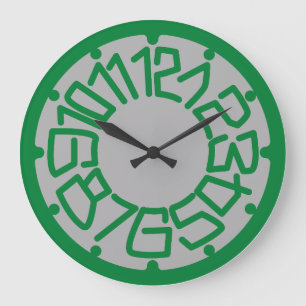Love COLORS AND GRAYS by Masanser Large Clock