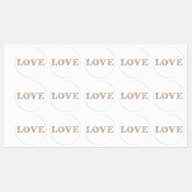 LOVE - colourful coffee beans (Sheet)