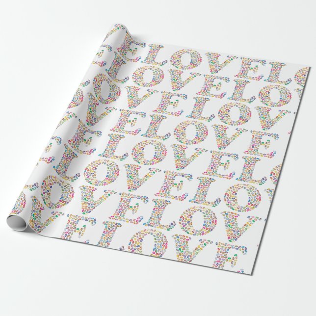 LOVE - colourful wrapping paper (Unrolled)