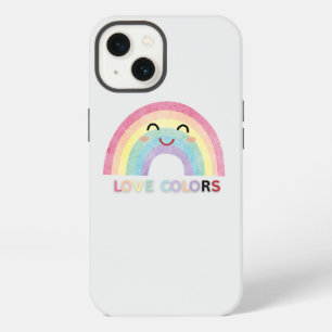 Love Colours rainbow art valentine designs iPhone 13 Case