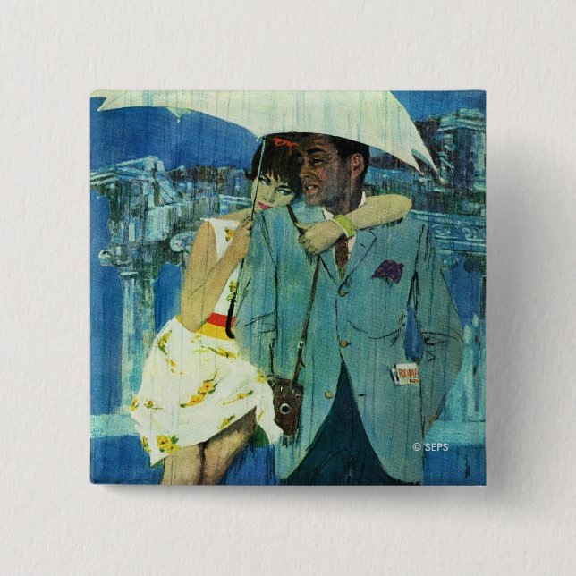 Love Comes to Miss Lucas 2 Inch Square Button (Front)