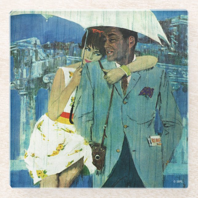 Love Comes to Miss Lucas Glass Coaster (Front)