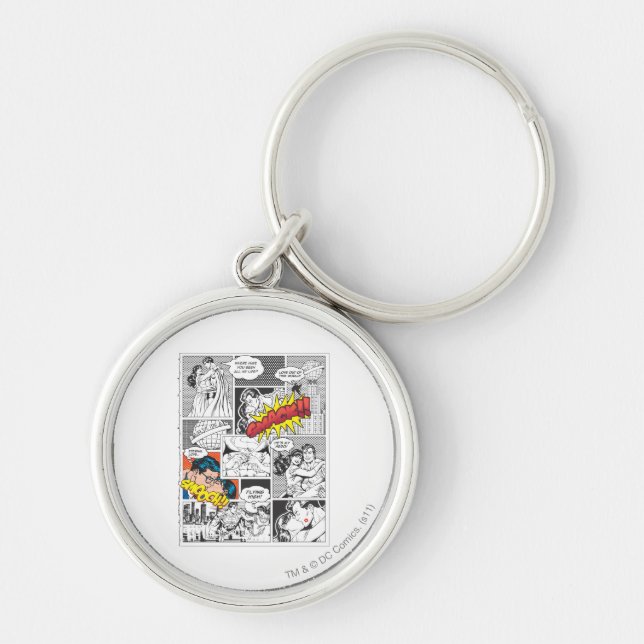 Love Comic Slides Keychain (Front)