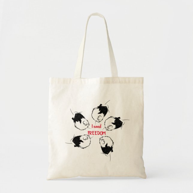 love community, need freedom tote bag (Front)