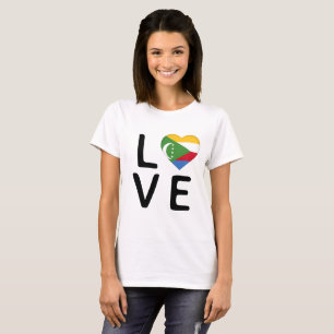 Love - Comoros Flag T-Shirt