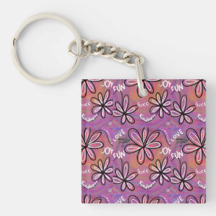 Love Compassion, Joy, Peace For Humanity Keychain
