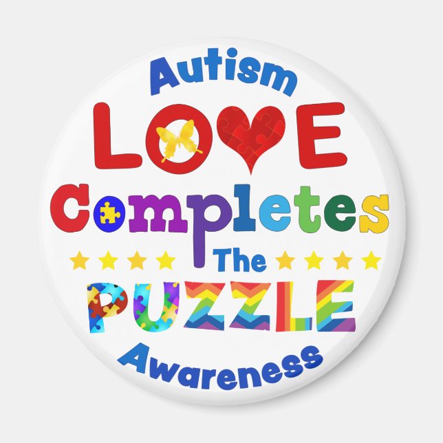 Love Completes the Puzzle Magnet (Front)