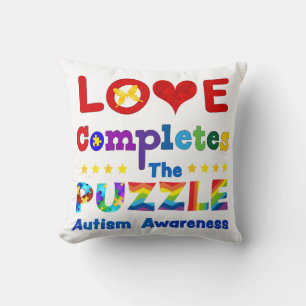 Love Completes the Puzzle Throw Pillow