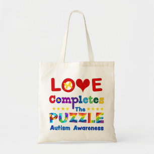 Love Completes the Puzzle Tote Bag