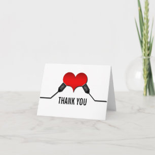 Love Connection USB Thank You Card, Red Card