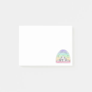 love conquers all dog rainbow basset hound  post-it notes