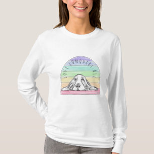 love conquers all dog rainbow basset hound  T-Shirt