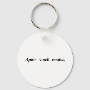 Love conquers all. keychain