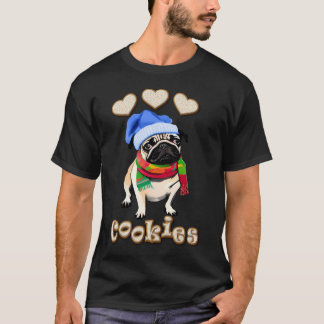 Love cookies /Pug loves cookies/ Funny pug/Dog gre T-Shirt