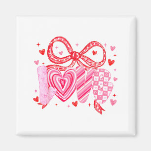 Love Coquette Bow Leopard Hearts Valentine Women G Magnet