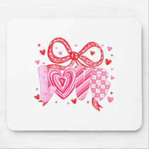 Love Coquette Bow Leopard Hearts Valentine Women G Mouse Pad