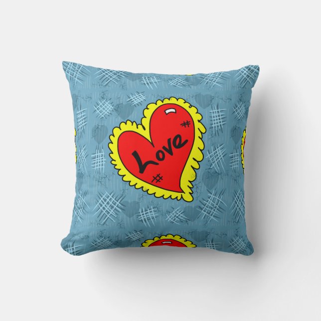 love corazon throw pillow (Front)