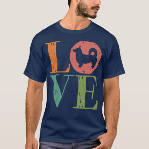 Love Corgi Cute Retro Dog Lover1094 T-Shirt