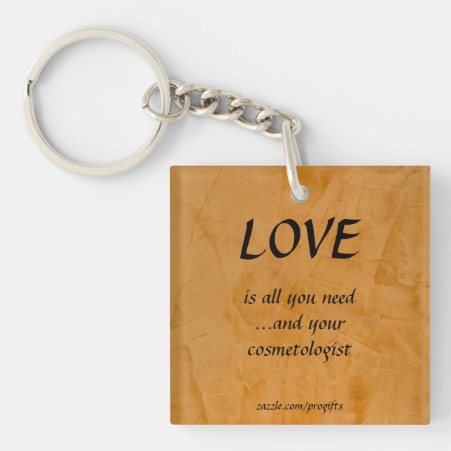 Love Cosmetologist Keychain (Front)