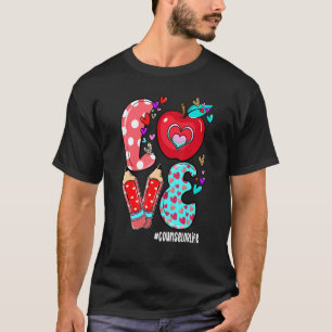 LOVE Counselor Life Leopard Heart Valentine's Day  T-Shirt