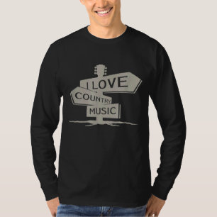 Love Country Music Banjo Guitar Player T-Shirt
