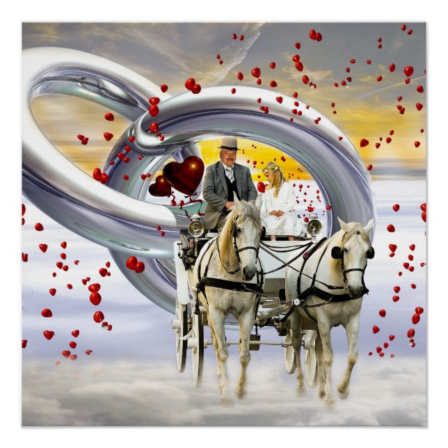 Love Couple Coeur Coach Photo Glossy Poster (Devant)