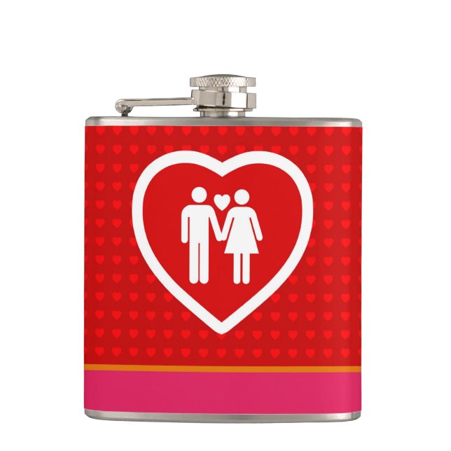 Love Couple Hip Flask (Front)