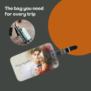 Love Couple Modern Tenderness Passion Luggage Tag