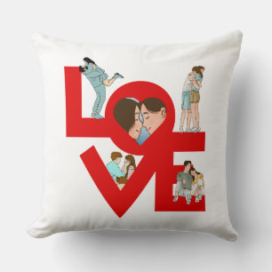 LOVE Couple Moments Romantic Throw Pillow