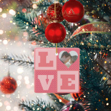 Love Couple Photo Pink Hearts Pattern Valentines  