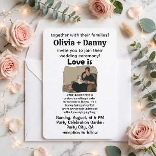 Love Couple Quote Romantic Wedding Invitation
